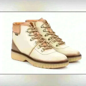 Pikolinos Bruselas Marfil Women's Lace Up Slouch  Mountain Ankle Boots 40/9.5-10